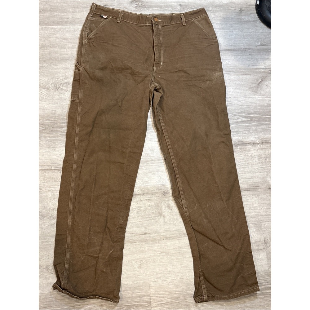 Carhartt Carpenter Pants Washed‎ Duck Work Dungarees Mens 40x36 Cat 2 70E 2112